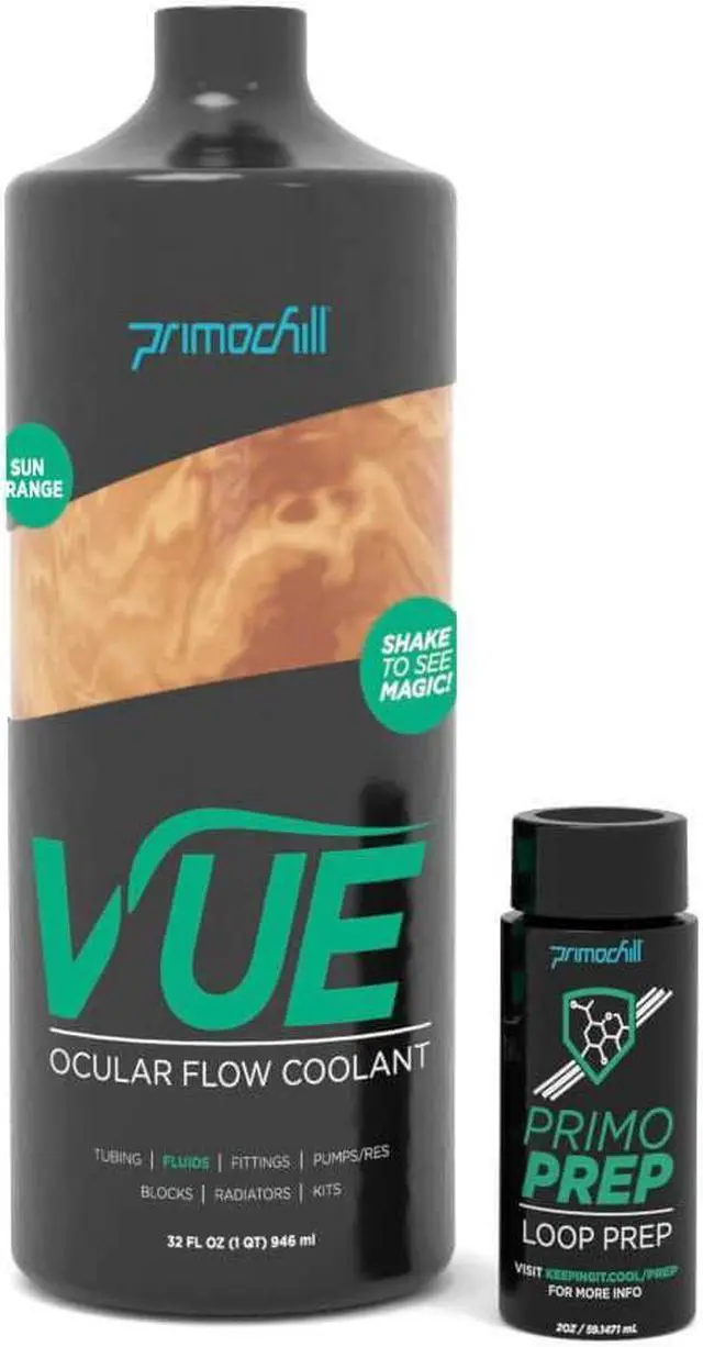 Alt view image 2 of 3 - PrimoChill Vue Pre-Mix (32oz) -Computer WaterCooling Fluid - Sun Orange
