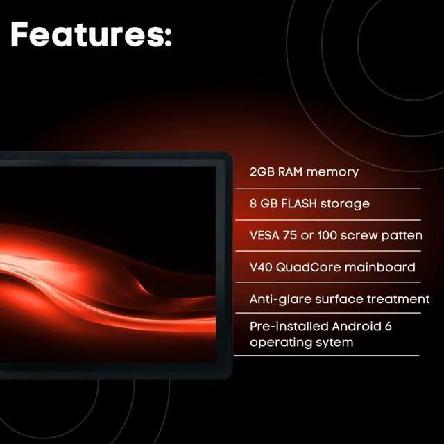 Alt view image 5 of 5 - 13.3" Capacitive Embedded All-in-one Computers - Great for POS System, Home Automation, Manufacturing, Food Prep and Digital Signage. Fanless Mini PC with HDMI, Display Port, USB, Ethernet.