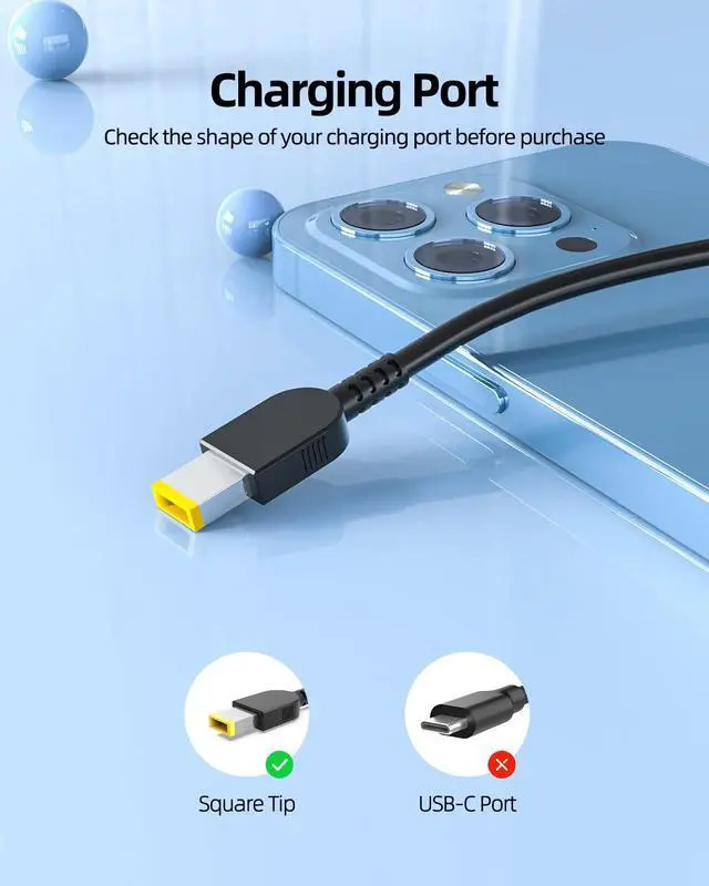 Alt view image 4 of 5 - 170W AC Charger Fit for Lenovo Legion Slim 5 S5 S7 5P Y530 Y7000 Y520 Y530 Y540 Y720 Y730 Y740 Y7000P Laptop Power Supply Adapter Cord