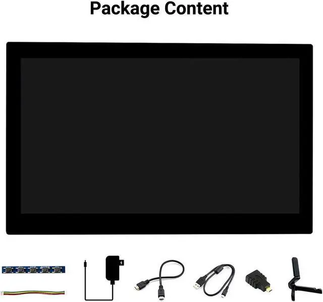 Alt view image 2 of 5 - waveshare 13.3inch Capacitive Touch Screen LCD Compatible with Raspberry Pi 4B/3B+/3A+/2B/B+/A+/Zero/Zero W/WH/Zero 2W CM3+/4 1920x1080 Resolution HDMI IPS Supports Jetson Nano/Windows