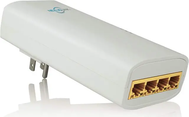 Alt view image 2 of 5 - NexusLink G.hn Wave 2 Powerline Ethernet Adapter I 4 Gigabit Ports I Phy: Up to 2 Gbps I Net: Up to 1 Gbps I Single Device (GPL-2000S4)