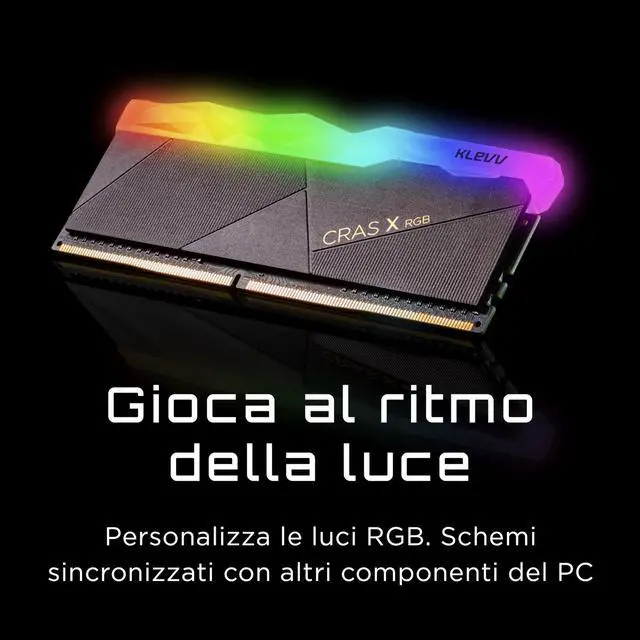 Alt view image 2 of 5 - KLEVV CRAS X RGB DDR4 16GB (2x8GB) 3600MHz CL18 1.35V Gaming Desktop Ram Memory SK Hynix Chip XMP 2.0 Ready (KD48GU880-36A180X)