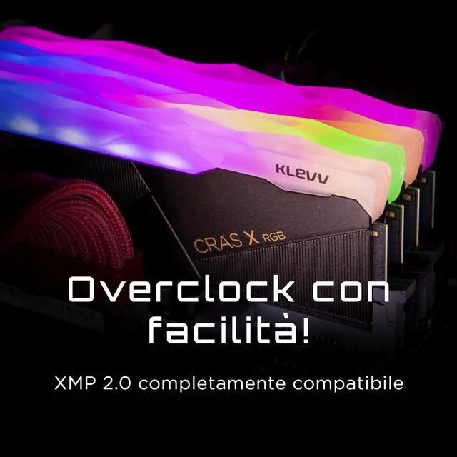 Alt view image 4 of 5 - KLEVV CRAS X RGB DDR4 16GB (2x8GB) 3600MHz CL18 1.35V Gaming Desktop Ram Memory SK Hynix Chip XMP 2.0 Ready (KD48GU880-36A180X)