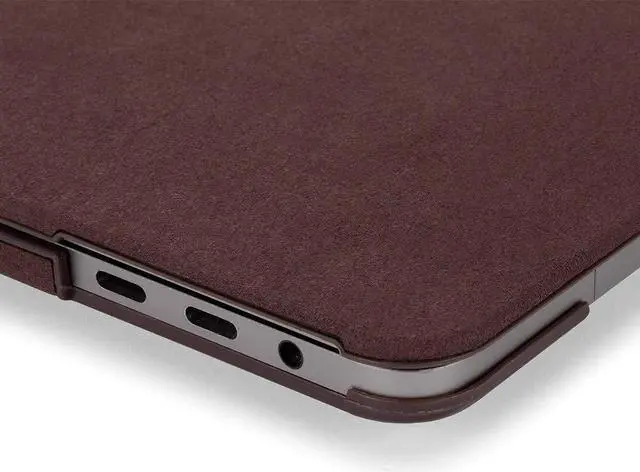 Alt view image 3 of 5 - Incase Textured Hardshell NanoSuede - MacBook Pro 13 inch Case - 2020, 2019, 2018, 2017, 2016, M1 - MacBook Case, Laptop Cover, Protective Hard Shell, Scratch Resistant, Lightweight - Merlot