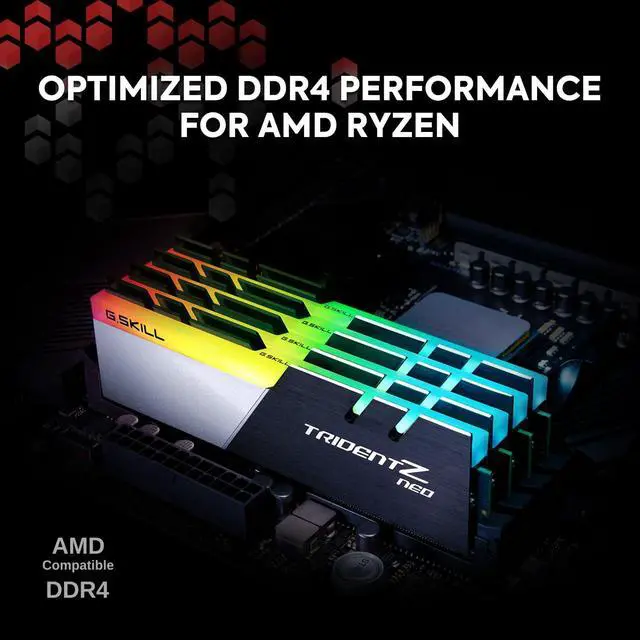 Alt view image 2 of 4 - G.SKILL Trident Z Neo Series (XMP) DDR4 RAM 64GB (2x32GB) 3600MT/s CL18-22-22-42 1.35V Intel AMD Desktop Computer Memory UDIMM (F4-3600C18D-64GTZN)