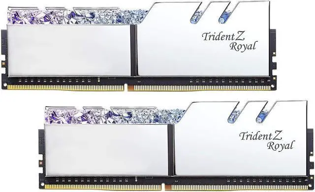 Alt view image 2 of 5 - G.SKILL Trident Z Royal Series (XMP) DDR4 RAM 64GB (2x32GB) 3600MT/s CL18-22-22-42 1.35V Intel AMD Desktop Computer Memory UDIMM - Silver (F4-3600C18D-64GTRS)