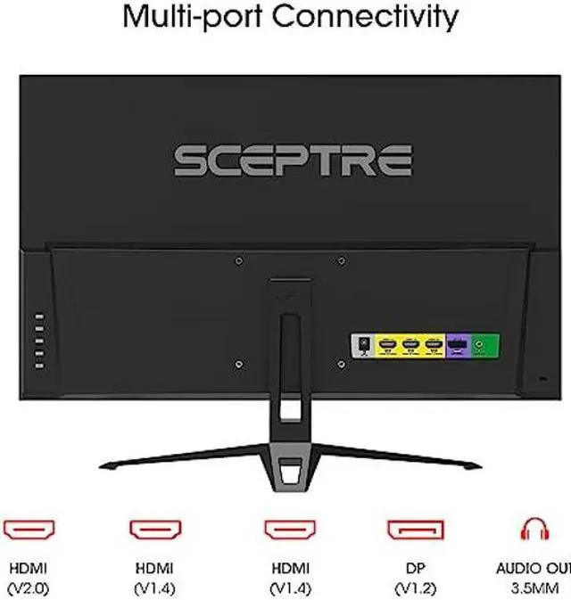 Alt view image 4 of 5 - Sceptre IPS 24" Gaming Monitor 165Hz 144Hz Full HD (1920 x 1080) FreeSync Eye Care FPS RTS DisplayPort HDMI Build-in Speakers, Machine Black 2020 (E248B-FPT168),IPS 24" 165Hz