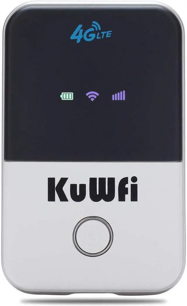Main image of KuWFi 4G LTE Mobile WiFi Hotspot Unlocked Travel Partner Wireless 4G Router with SIM Card Slot Support LTE FDD B2/B4/B5/B12/B17 Network Band for AT&T/T-Mobile