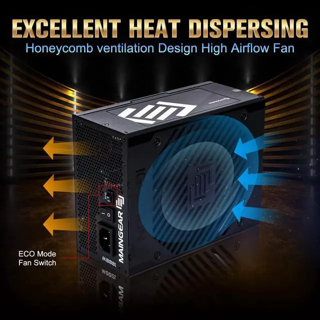 Alt view image 4 of 5 - MAINGEAR Ignition Fully Modular Power Supply PC, 1000W, 80 Plus Platinum Certified, SLI Crossfire Ready, FSP1000-50AJB, 10 Year Warrenty