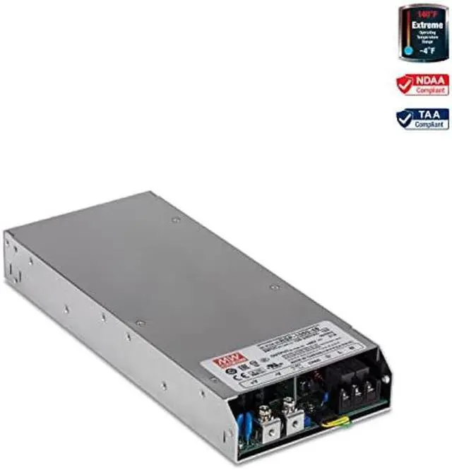 Alt view image 2 of 4 - TRENDnet 1000W, 48V DC, 21A AC to DC Industrial Power Supply with PFC Function, TI-RSP100048, Compatible with 4U 19" Rackmount TI-R4U (Sold Separately), Built in DC Fans, UL 508 Approved