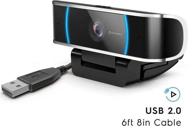 Alt view image 5 of 5 - Amcrest 5-Megapixel Webcam with Microphone, Web Cam USB Camera, Computer HD Streaming Webcam for PC Desktop & Laptop w/Mic, Wide Angle Lens & Large Sensor for Superior Low Light (AWC5100)