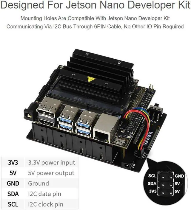 Alt view image 4 of 5 - Waveshare UPS Power Module for Jetson Nano with 5V Uninterruptible Power Supply Multi Battery Protection Circuits