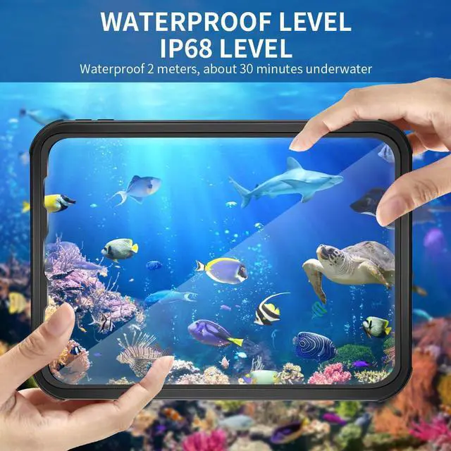 Alt view image 5 of 5 - AICase Waterproof Protective Case for iPad Pro 11 Inch 2020/2021/2022 with Lanyard and 360° Full Body Protection with Touch Function, Transparent Case, Waterproof, Shock Resistant