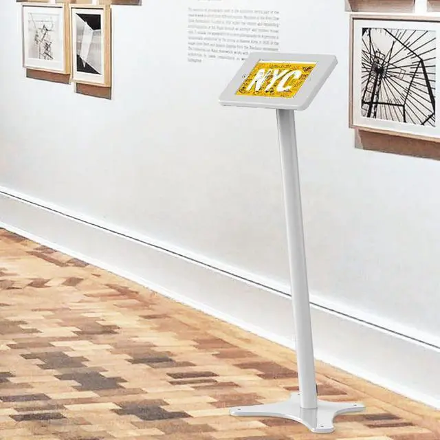 Alt view image 2 of 5 - Beelta Tablet 10.2 Floor Stand Kiosk for 10.2 iPad 7 8 9 Anti Theft Key Lock Swivel BSF301T