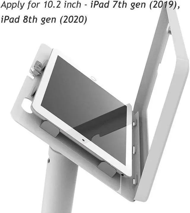 Alt view image 5 of 5 - Beelta Tablet 10.2 Floor Stand Kiosk for 10.2 iPad 7 8 9 Anti Theft Key Lock Swivel BSF301T