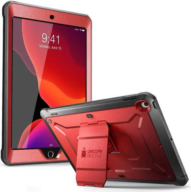 Main image of SUPCASE for iPad 9th Generation Case with Screen Protector (Unicorn Beetle Pro), [Built-in Stand] Heavy Duty Rugged Protective Case for iPad 10.2 9th / 8th / 7th Generation (2021/2020/2019), Red