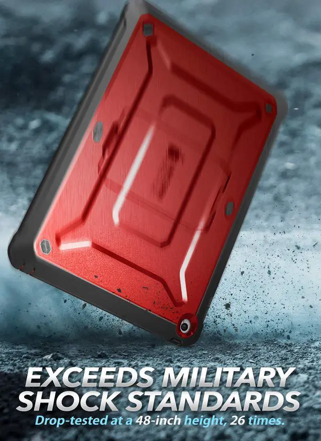 Alt view image 5 of 5 - SUPCASE for iPad 9th Generation Case with Screen Protector (Unicorn Beetle Pro), [Built-in Stand] Heavy Duty Rugged Protective Case for iPad 10.2 9th / 8th / 7th Generation (2021/2020/2019), Red