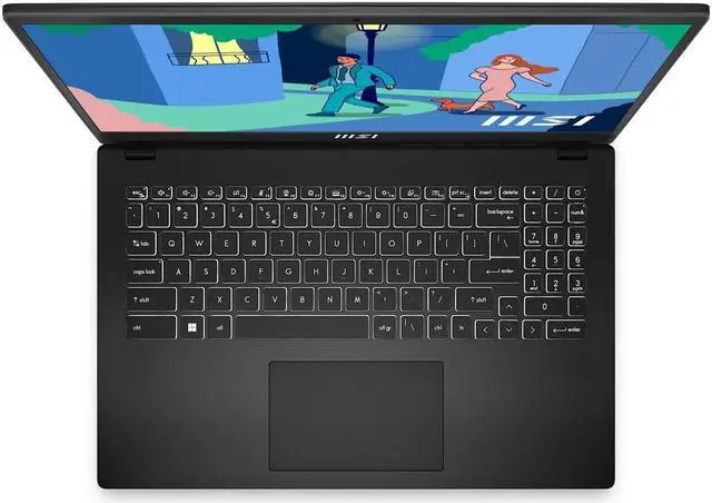 Alt view image 2 of 5 - MSI Modern 15 15.6" Ultra Thin & Light Business Laptop: Intel Core i7-1255U Intel Iris Xe 16GB DDR4 512GB NVMe SSD, 180-Degree Lay-Flat, USB Type-C, MicroSD Card Reader, Win 11 Home: Black B12M-013