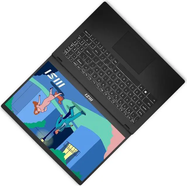 Alt view image 3 of 5 - MSI Modern 15 15.6" Ultra Thin & Light Business Laptop: Intel Core i7-1255U Intel Iris Xe 16GB DDR4 512GB NVMe SSD, 180-Degree Lay-Flat, USB Type-C, MicroSD Card Reader, Win 11 Home: Black B12M-013