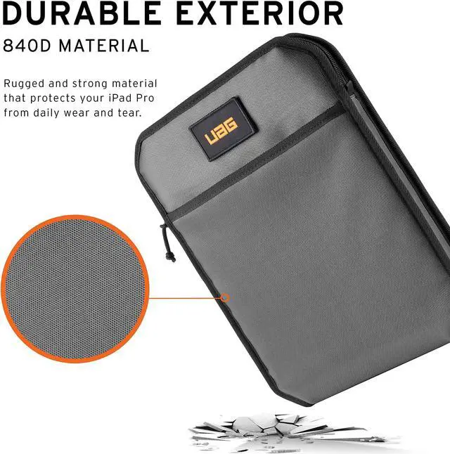 Alt view image 4 of 5 - URBAN ARMOR GEAR UAG Compatible with iPad Pro 13" 7th Gen 2024, iPad Pro 12.9" 4-6th Gen 2020-2022 & iPad Air 13" 2024 Shock Sleeve Lite Case Durable 360 Degree Protection Impact Resistant Bag, Grey
