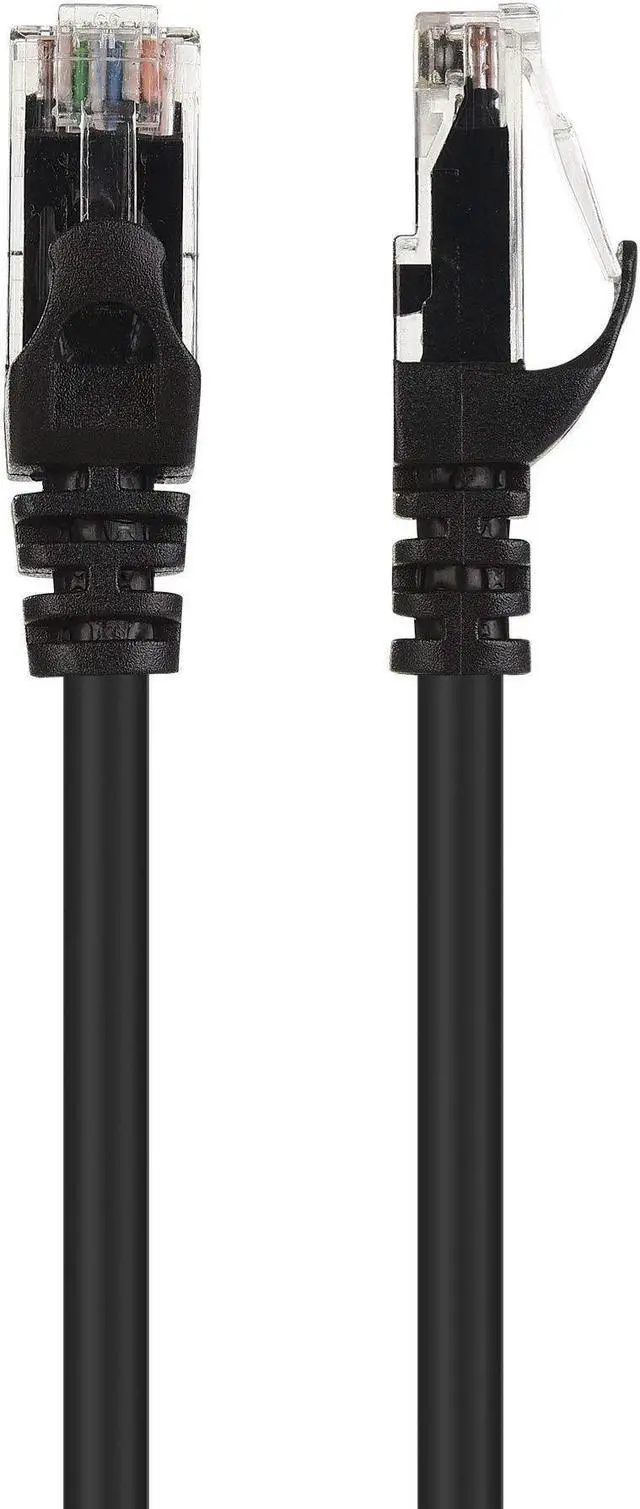 Alt view image 4 of 5 - Cable Matters 10-Pack Snagless Short Cat6 Ethernet Cable (Cat6 Cable, Cat 6 Cable) in Black 5 ft & 5-Pack Snagless Short Cat6A (SSTP, SFTP) Shielded Ethernet Cable