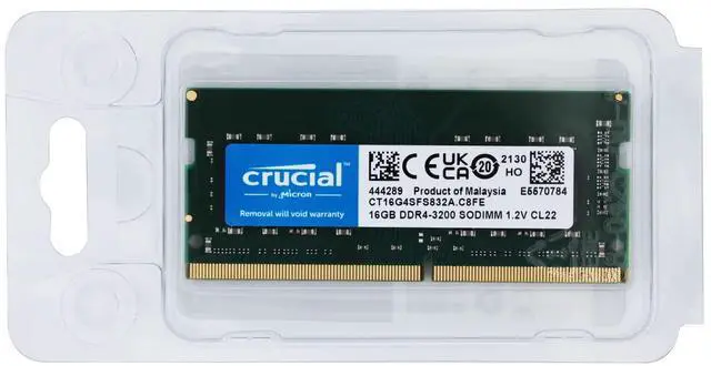 Alt view image 4 of 4 - 16GB 260pin SODIMM DDR4 PC4-25600 NONECC