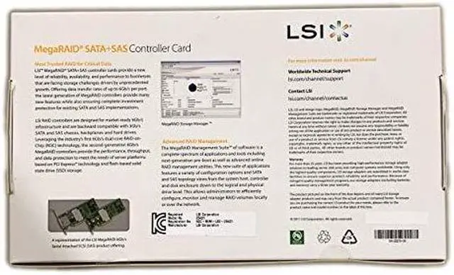 Main image of Broadcom LSI MegaRAID 9286-8e SAS SATA ROC RAID External Storage Controller LSI00332 8 Port L5-25421-20 (Retail Pack)