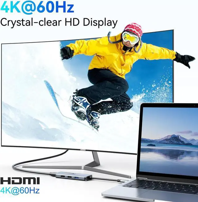 Main image of USB C Docking Station Dual HDMI, USB C to Dual Monitors Adapter to Dual 4K HDMI, 3 USB, PD Charging Port, LIONWEI USB C Hub Dual Monitor for Dell XPS 13/15, Lenovo Yoga, HP x360 /Elitebook, etc
