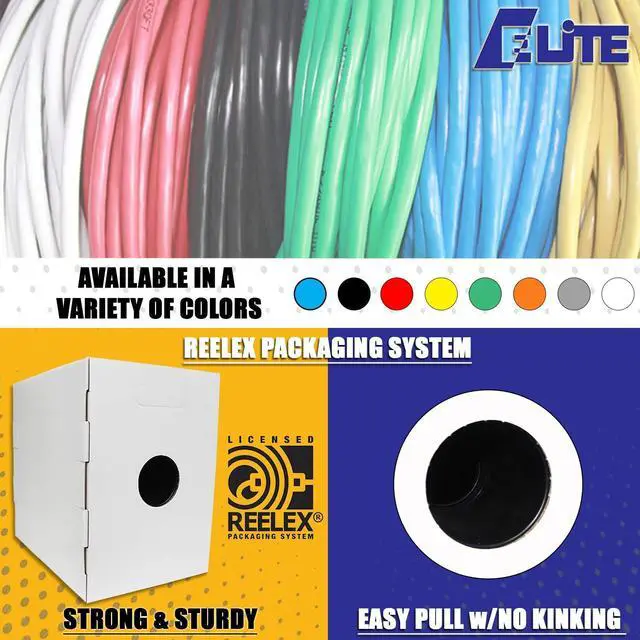 Main image of Elite Cat6 CMR Riser (CAT6e) Ethernet Cable 1000ft, 24AWG, Solid Bare Copper Wire, 600MHz, w/Spline(Noise Reducing Cross Separator), UL Certified, Bulk LAN Cable - Orange