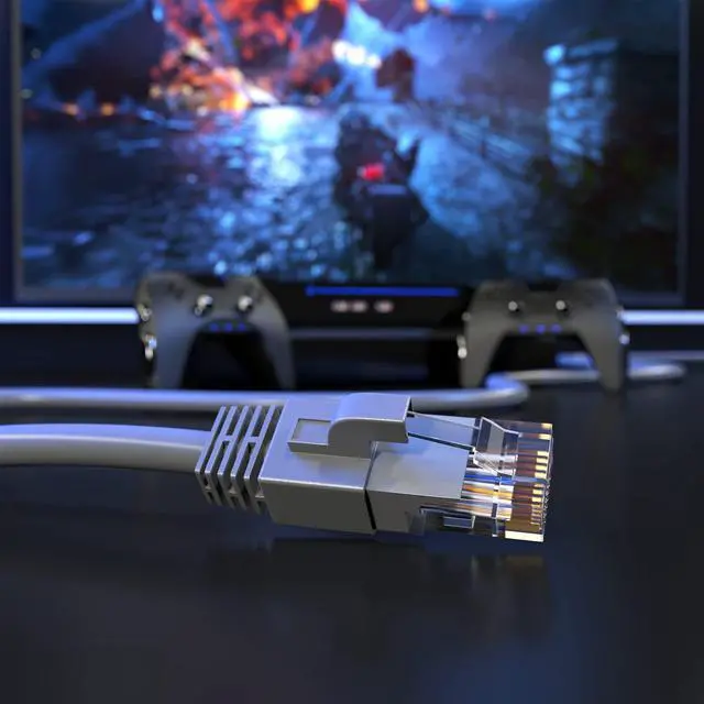 Main image of Maximm Cat 6 Ethernet Cable 300 ft - High-Speed LAN Cable, Internet Cable, Patch Cable, and Network Cable - UTP, 10Gbps, 550MHz Ethernet Cord - Gray