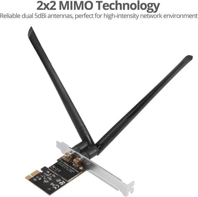 Main image of SIIG Wireless 2T2R Dual Band WiFi Ethernet PCIe Card -AC1200, WiFi Network PCIe Card,PCIe 2.0 x1 to 2T2R 2.4G/5G Dual Band Wireless,802.11ac,RTL8812AE,for 32/64bit Windows 10/8.1/7,LB-WR0011-S1