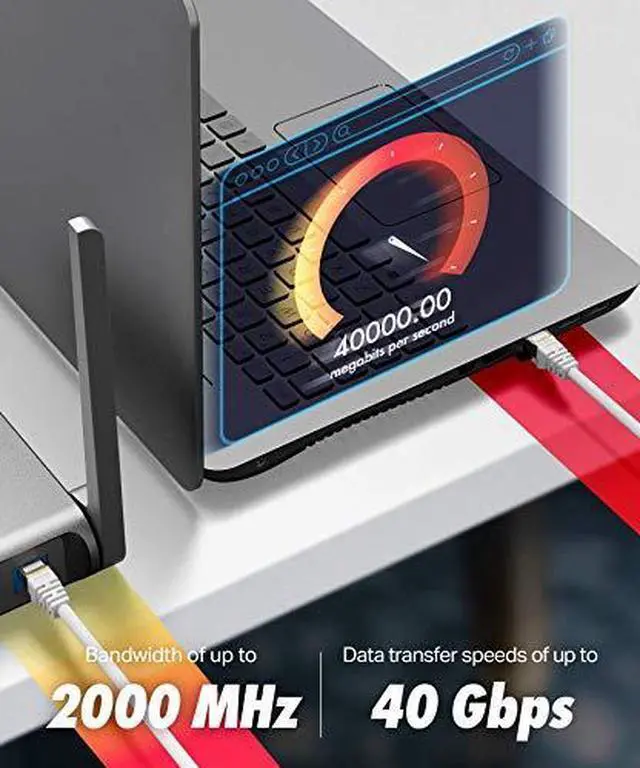 Main image of Ultra Clarity Cables Cat 8 Ethernet Cable 100 FT, High Speed 40 Gbps 2000Mhz Internet LAN Cable with Gold Plated RJ45 Connector, Weatherproof Ethernet Cord for Router, PC, PS5, Xbox - White