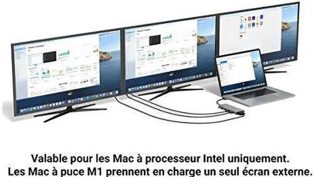 Main image of EZQuest USB C Hub 13 in 2 with 2 HDMI 4K, VGA, 1GBS Ethernet, 2USB A 3.0 Ports, 2 USB A 2.0 Ports, SD/Mico SD and Audio Port for Work and Travel - for MacBook Pro & Air