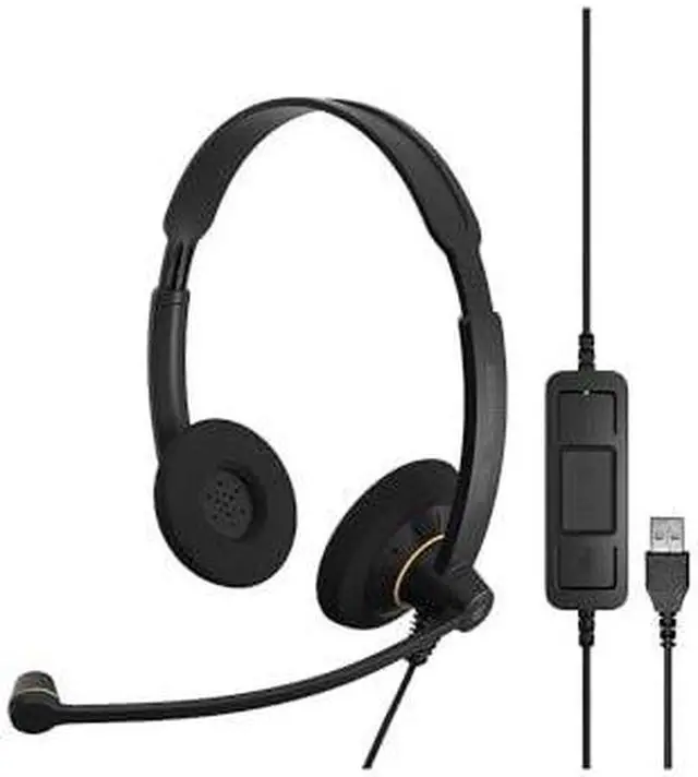 Main image of EPOS Sennheiser 1000551 I SENNHEISER Impact SC 60 USB ML Stereo Headset, On Ear, Black with Orange Color Highlights