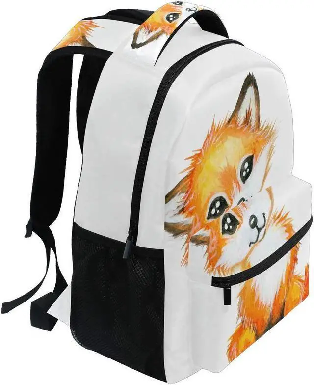 Alt view image 2 of 5 - ALAZA Cute Little Fox Animal Print Large Backpack Personalized Laptop iPad Tablet Travel School Bag with Multiple Pockets