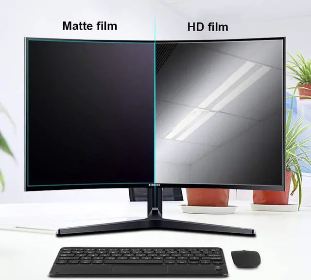 Alt view image 5 of 5 - ALXDR Anti Blue Light Screen Protector Anti Glare Filter for 34 Inch Gaming Monitor Curved Ultrawide 21: 9, Reduces Eye Strain with Blue Light Detection Lamp