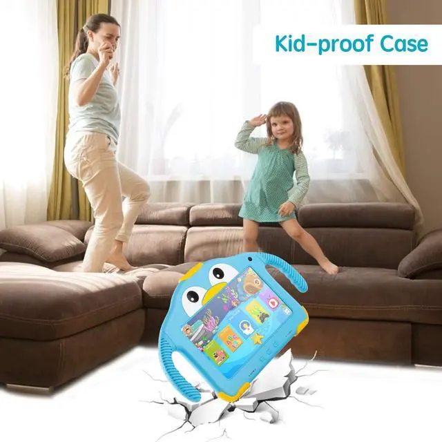 Alt view image 3 of 5 - Tablet for Toddlers Tablet Android Kids Tablet with WiFi Dual Camera 1GB 32GB Storage 1024 x 600 Touch Screen Parental Control Mode Google Playstore YouTube Netflix for Boys Girls Android 10