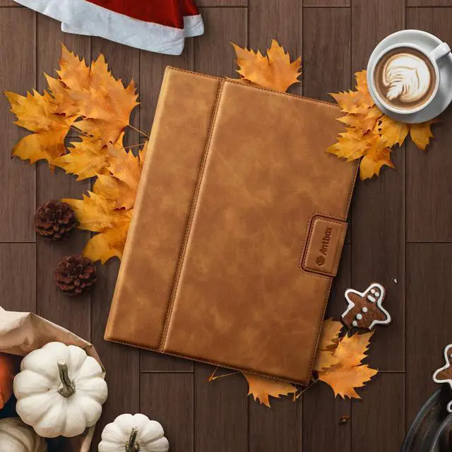 Alt view image 4 of 5 - Antbox Case for iPad 9th Generation (2021) iPad 8th/7th Generation with Pencil Holder Auto Sleep/Wake Function PU Leather Smart Cover for iPad 10.2'' (Brown)