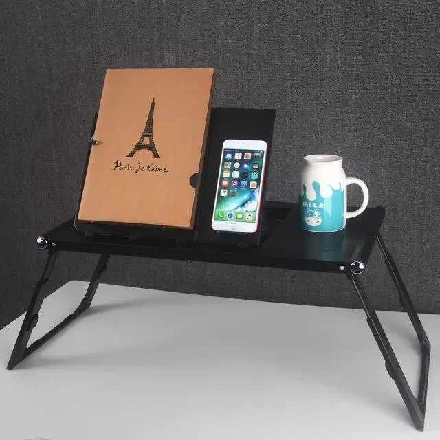 Alt view image 5 of 5 - Laptop Desk for Bed,Asltoy Laptop Bed Tray Table,Foldable Lap Desk Tablet Stand Notebook Bed Tray Desk with Internal USB Fans Laptop Table Height & Angle Adjustable Breakfast Table Desk