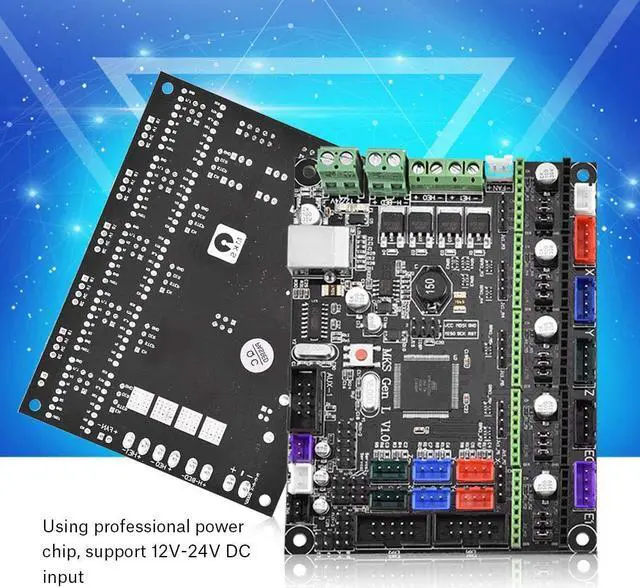 Alt view image 3 of 5 - 3D Printer Controller Board MKS GEN L V1.0 Controller Board 3D Printer Kit Mainboard Ramps1.4 Dual Extruder Touch