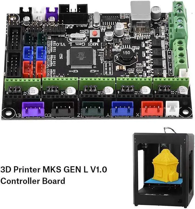 Alt view image 4 of 5 - 3D Printer Controller Board MKS GEN L V1.0 Controller Board 3D Printer Kit Mainboard Ramps1.4 Dual Extruder Touch