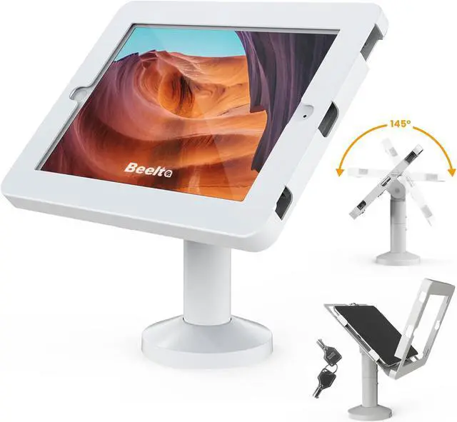 Main image of Beelta Tablet Stand for Desk, Compatible with iPad 10.2" Gen 7 8 9, All Metal Key Lock Tablet Mount