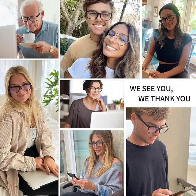 Alt view image 2 of 5 - 2 Pack Of Blue Light Blocking Glasses  Anti-Fatigue Computer Monitor Gaming Glasses Prevent Headaches Gamer Glasses