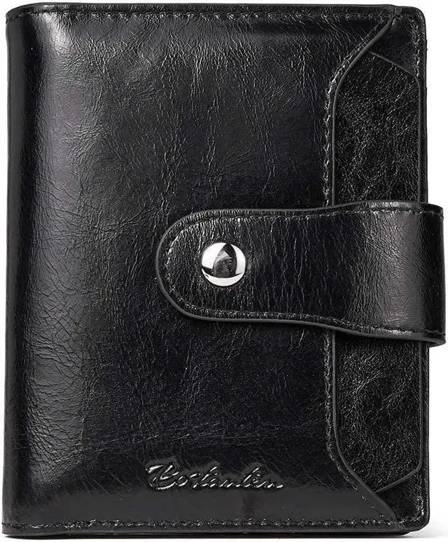 Main image of BOSTANTEN Women Leather Laptop Tote Office Shoulder Handbag Vintage Briefcase 15.6 inch and Women Leather Wallet RFID Blocking Small Bifold Zipper Pocket Wallet