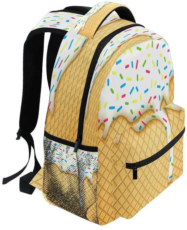 Alt view image 2 of 5 - Blueangle Ice Cream Cone Backpack Bookbags Laptop Backpack for Boys Girls Teens, College Backpack Water Resistant Travel Bookbag
