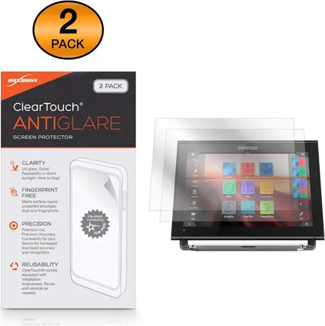 Alt view image 2 of 5 - BoxWave Screen Protector Compatible with Simrad GO12 XSE - ClearTouch Anti-Glare (2-Pack), Anti-Fingerprint Matte Film Skin for Simrad GO12 XSE