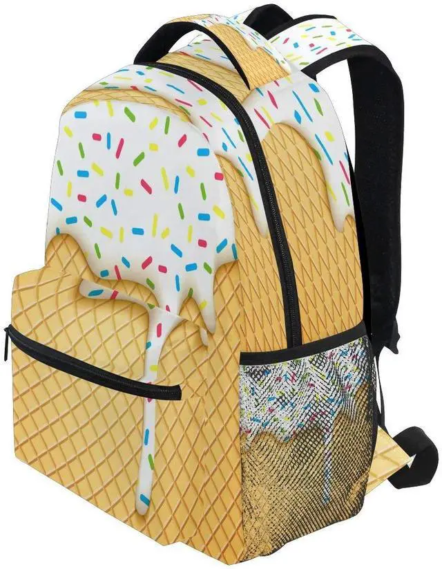 Alt view image 3 of 5 - Blueangle Ice Cream Cone Backpack Bookbags Laptop Backpack for Boys Girls Teens, College Backpack Water Resistant Travel Bookbag