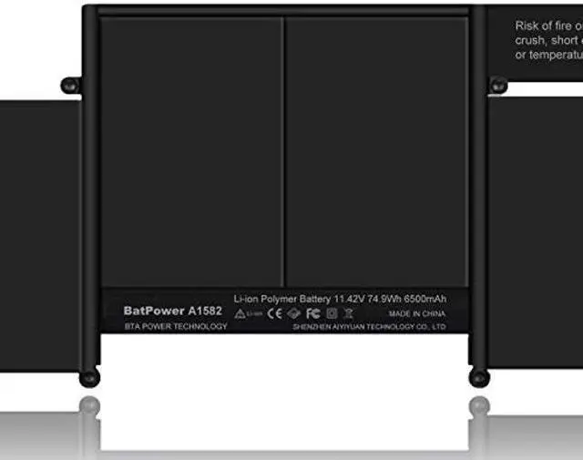 Alt view image 4 of 5 - BatPower A1582 Replacement Laptop Battery for Apple Early 2015 MacBook Pro 13-inch Retina A1502 EMC 2835 Battery MacBook Pro 13" A1502 Apple A1582 Battery 74.9Wh