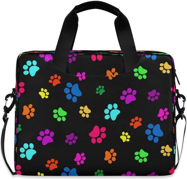 Main image of Laptop Bag Colorful Dog Cat Paw Print Laptops Case Sleeve Briefcase Notebook Computer Bag