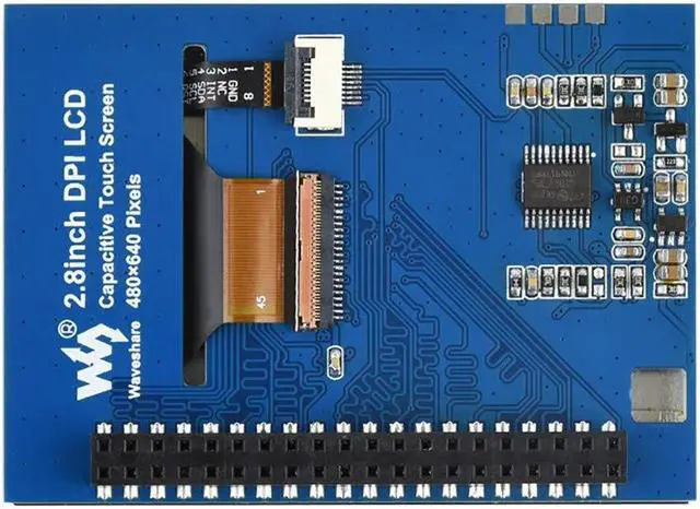 Alt view image 3 of 5 - 2.8 Inch DPI LCD Touchscreen for Raspberry Pi, 480×640 Portrait IPS Display, Capacitive 5-Point Touch, DPI666 Interface, Optical Bonding Glass, Low Power Consumption